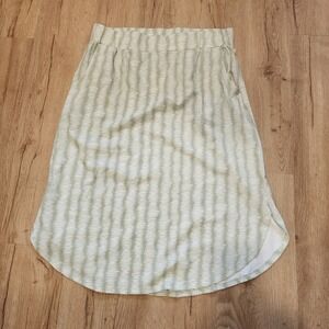 Synergy Organic Clothing Sage Green Midi Skirt Athleisure Boho Womens L